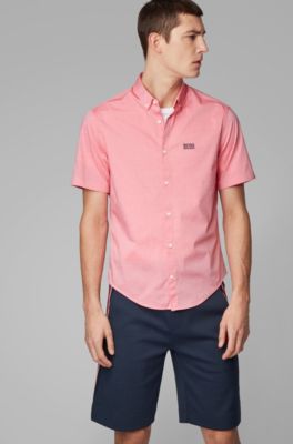 hugo boss pink shirt