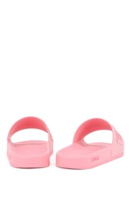 pink hugo boss sliders