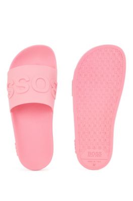 pink hugo boss sliders