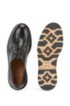 Derby shoes in calf leather with rubber-detail heel, Black