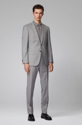 polo shirt with suit pants