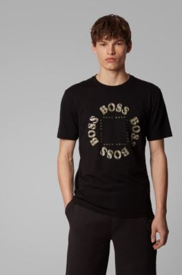 black and gold boss t shirt