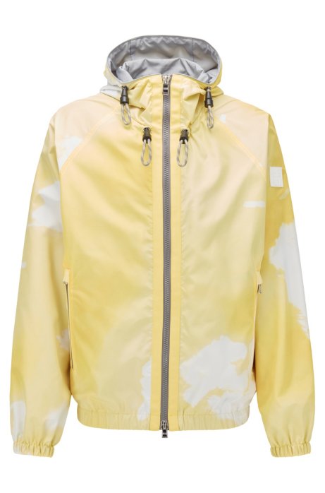 Regular-fit jacket in water-repellent fabric, Yellow
