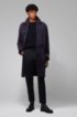Relaxed-fit shearling coat with leather trims, Dark Purple