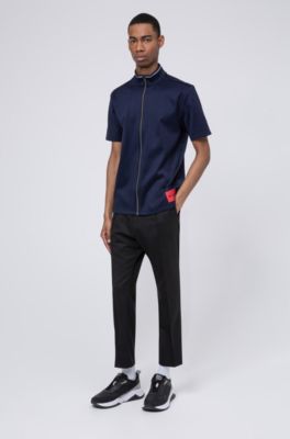 hugo boss zip polo