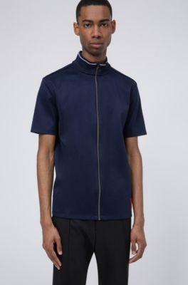 hugo boss zip polo