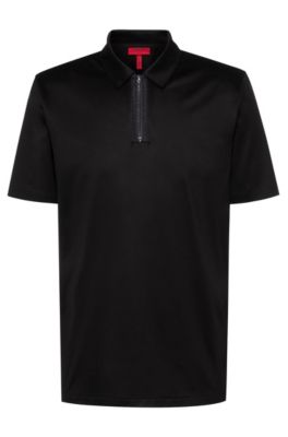 hugo boss polo shirt with zip