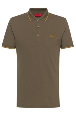 beige hugo boss polo