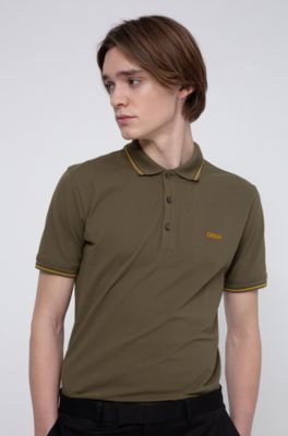 hugo boss khaki polo