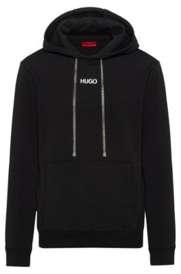 HUGO - Relaxed-fit hooded sweatshirt 