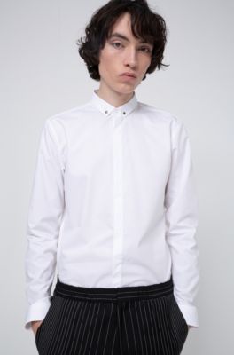 hugo boss white slim fit shirt