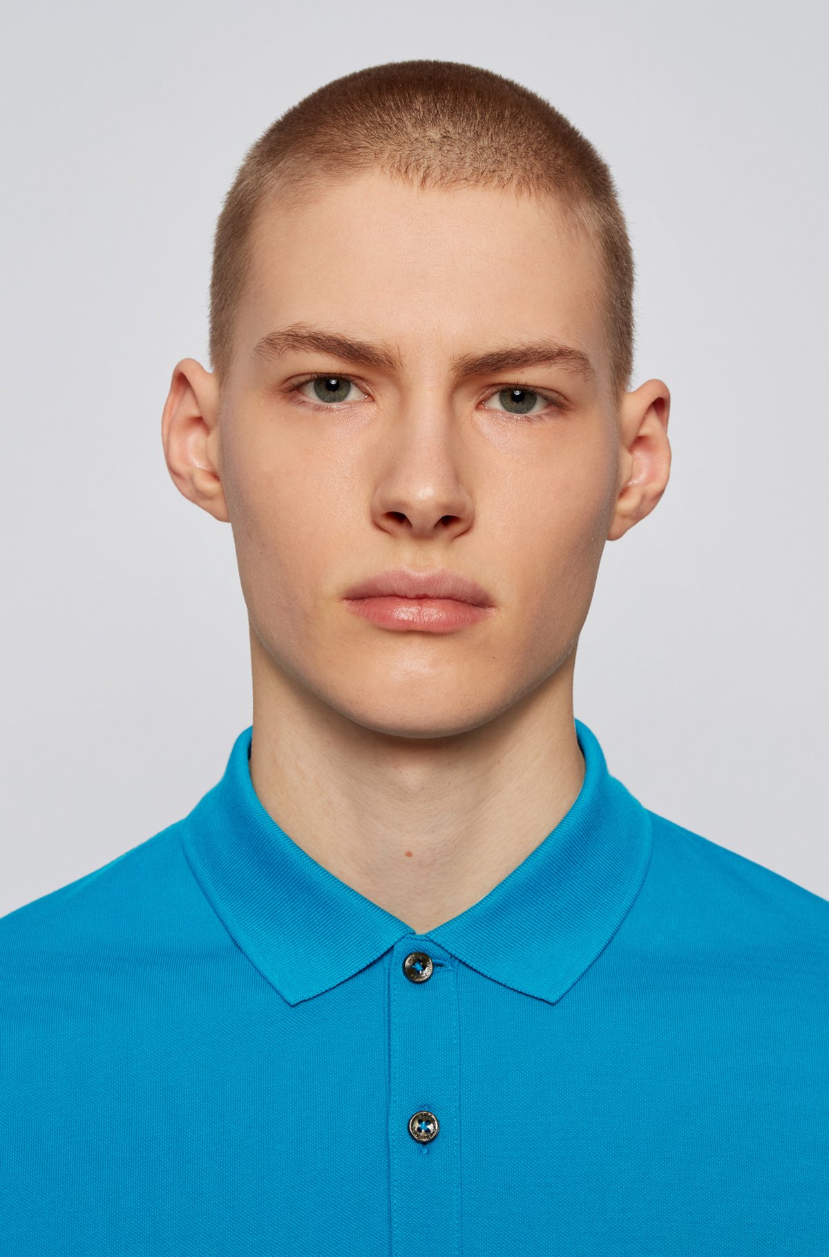 Regular-fit polo shirt in Pima-cotton piqué, Turquoise