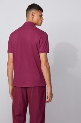 purple hugo boss polo