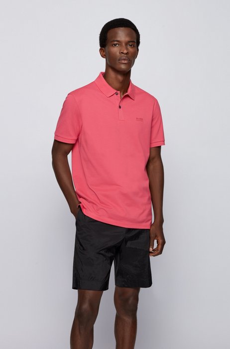 Regular-fit polo shirt in Pima-cotton piqué, Pink