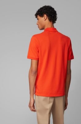 orange hugo boss polo