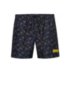Quick-drying swim shorts with tulip print, Dark Blue