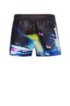 Quick-drying swim shorts with city-lights print, Black