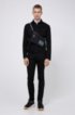 Slim-fit jacket in black-black stretch denim, Black