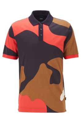 tan polo shirt