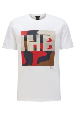 BOSS - Cotton T-shirt with monogram and 