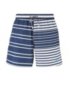 Quick-dry swim shorts with patched stripes, Blue