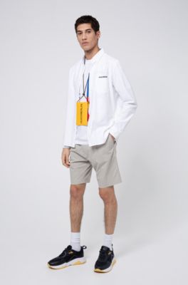 stretch slim fit shorts