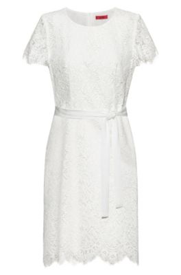 hugo boss white dress