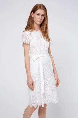 hugo boss white dress