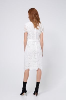 hugo boss dress white