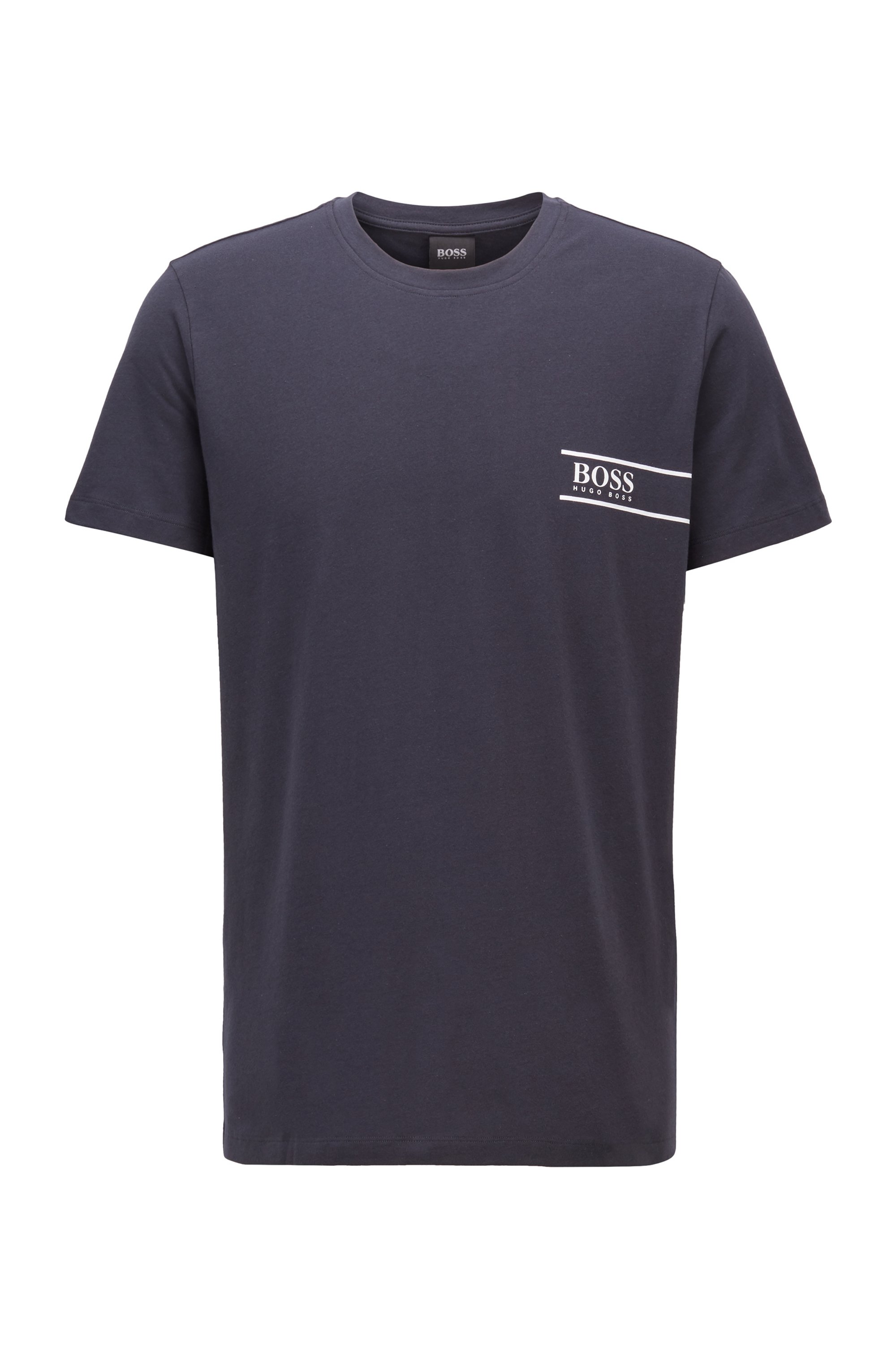 Relaxed-fit underwear T-shirt met logo op de borst, Donkerblauw