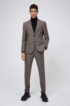 Regular-fit suit in virgin wool with jacquard lining, Charcoal