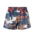 Quick-dry swim shorts with camouflage print, Blue