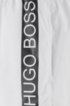 Quick-dry swim shorts with contrast logo, White