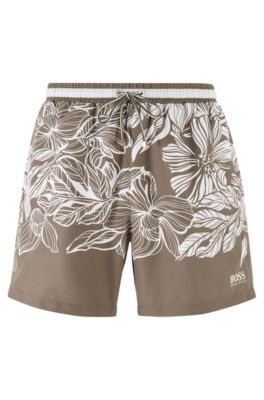hugo boss khaki swim shorts