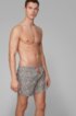 Quick-dry swim shorts with collection-themed print, Open White