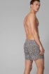 Quick-dry swim shorts with collection-themed print, Open White