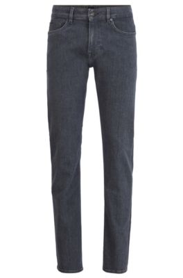 Slim-fit jeans in grey cashmere-touch denim