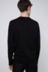 Crew-neck sweatshirt in interlock cotton with studded logo, Black