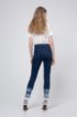 STELLA slim-fit high-waisted jeans with batik hems, Blue