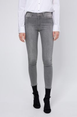 Hugo Charlie Super Skinny Fit Jeans In Silver Grey Denim