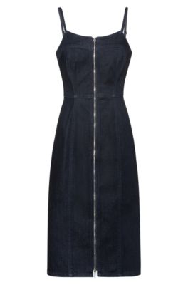 very black denim dress