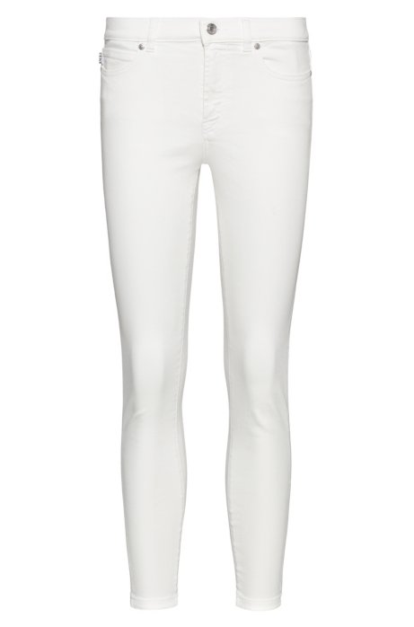 Hugo Charlie Super Skinny Fit Cropped Jeans With Zipped Hems