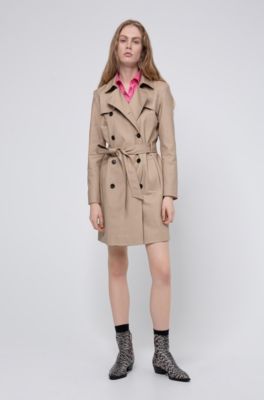 hugo boss trench coat womens