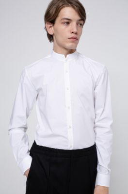 extra slim fit white dress shirt