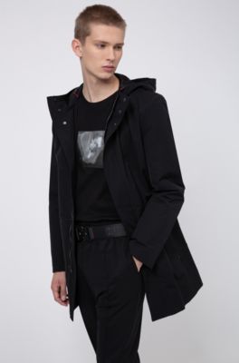 hugo boss hooded coat