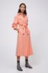 Double-breasted trench coat with oversized lapels, Light Orange