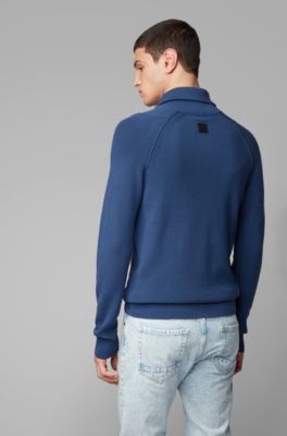 hugo boss zip neck sweater