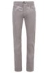 Slim-fit jeans in satin-stretch denim with monogram lining, Silver