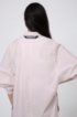 Oversized-fit blouse in cotton with collection logo stripes, White