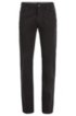 Regular-fit jeans in satin-touch stretch denim, Black